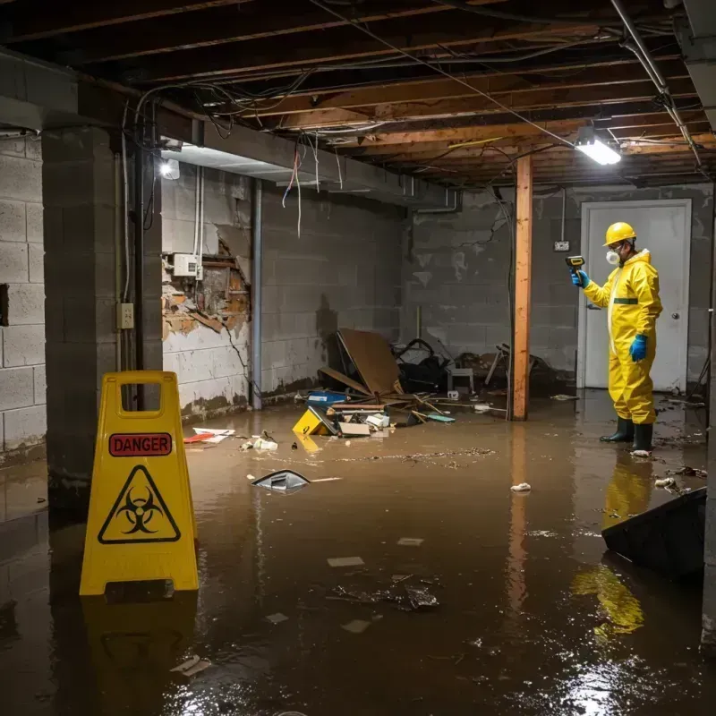 Flooded Basement Electrical Hazard in Beaver Dam, KY Property