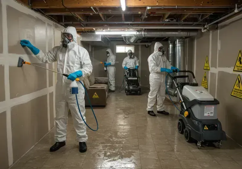 Basement Moisture Removal and Structural Drying process in Beaver Dam, KY